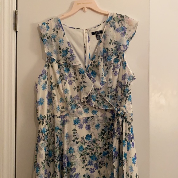 NWOT Chaps chiffon ruffle Hilo maxi. Size 18w - Picture 2 of 5